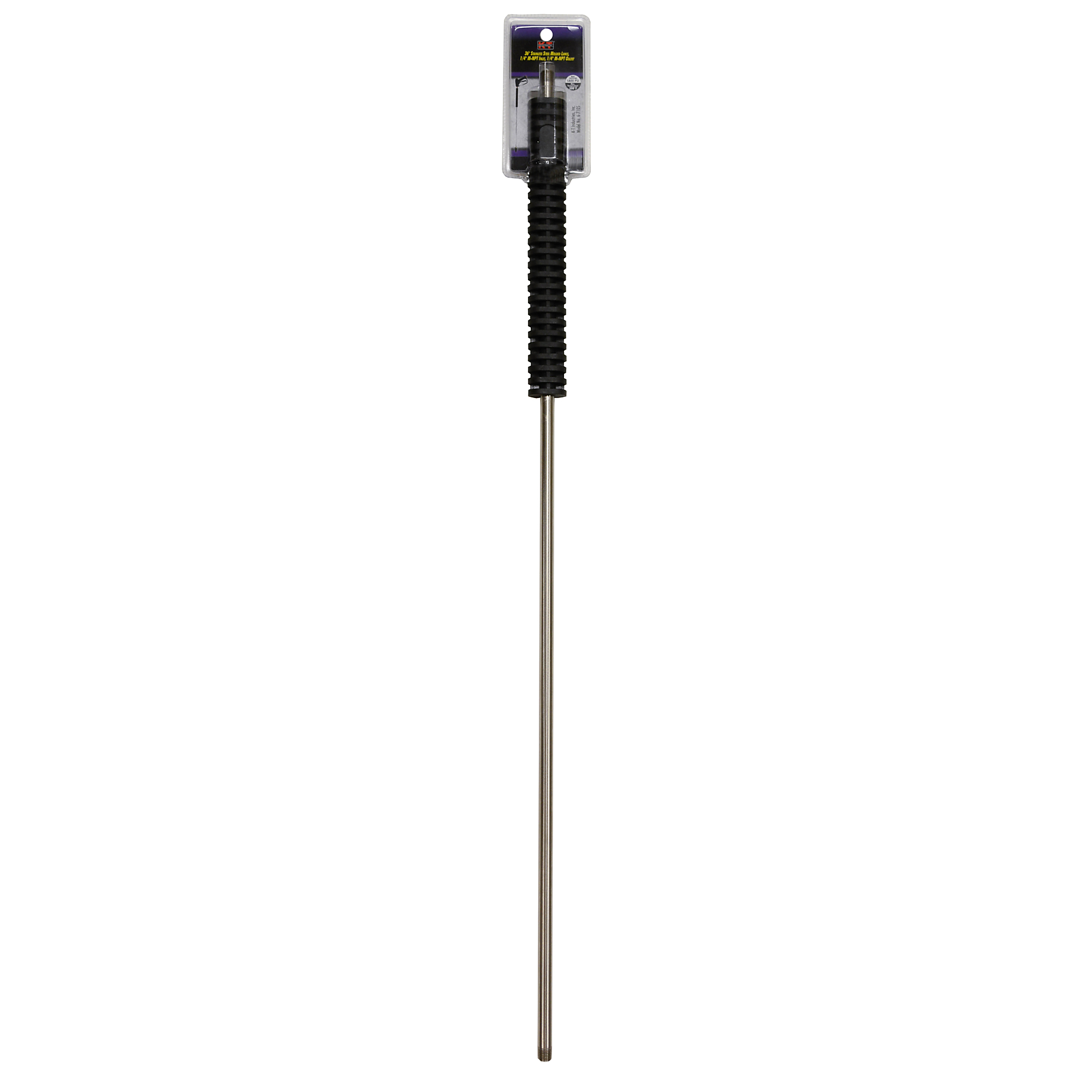 K-T Industries Molded Lance — 36in. Stainless Steel, Ribbed Grip, 5800 PSI, 300Â°F, Model# 6-7105